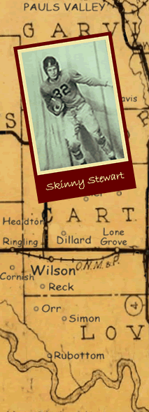 Map of Area and Picture of Skinny Stewart