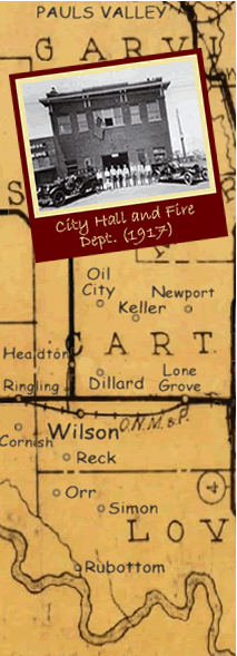 Area Map and Picture of City Hall and Fire Department in 1917
